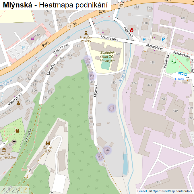 Mapa Mlýnská - Firmy v ulici.