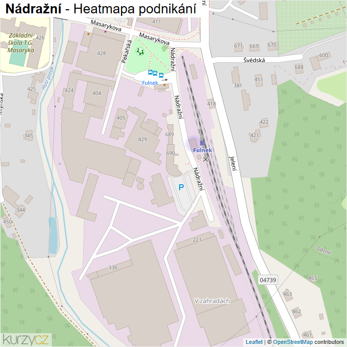 Mapa Nádražní - Firmy v ulici.