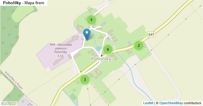 Pohořílky - mapa firem