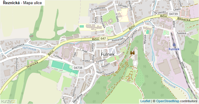 Řeznická - mapa ulice