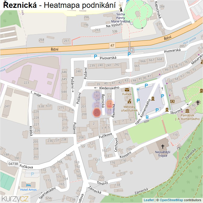 Mapa Řeznická - Firmy v ulici.