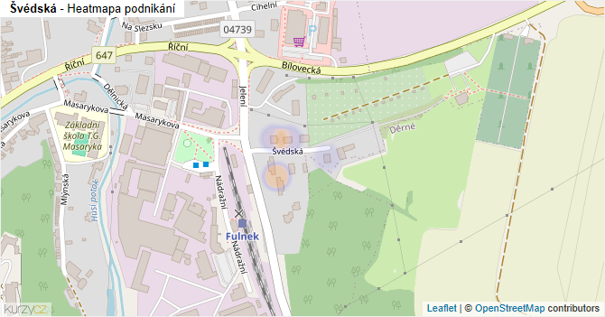 Švédská - mapa podnikání