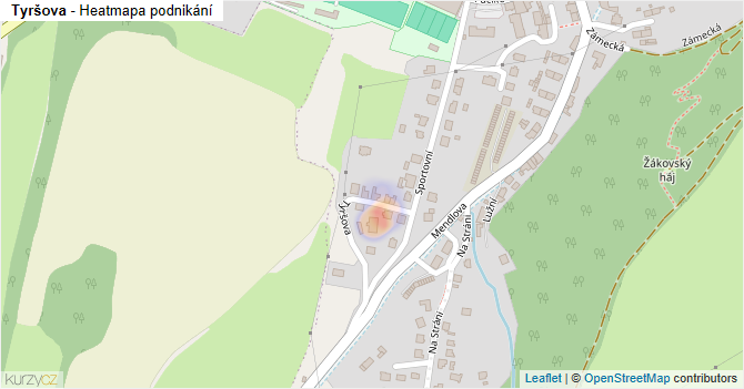 Tyršova - mapa podnikání
