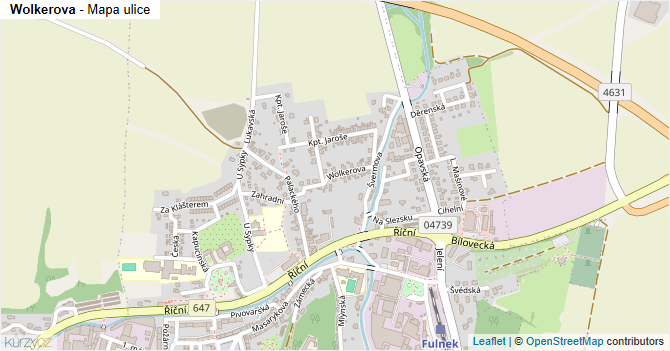 Wolkerova - mapa ulice