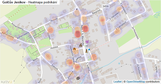 Golčův Jeníkov - mapa podnikání