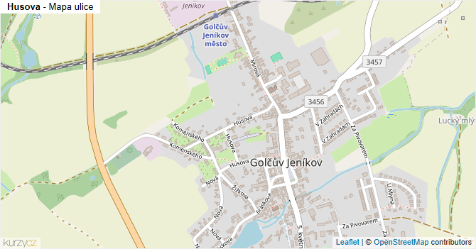 Husova - mapa ulice