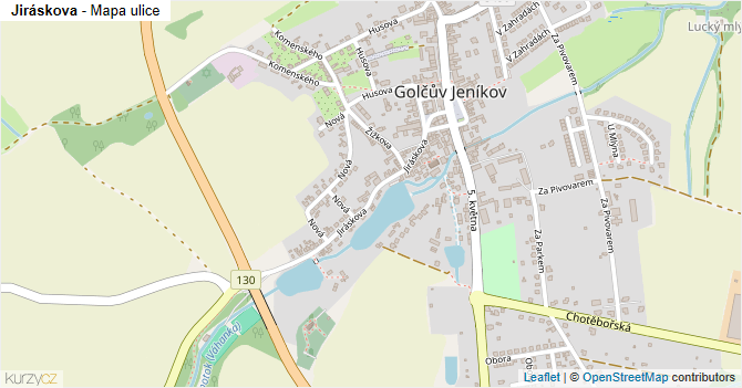 Jiráskova - mapa ulice