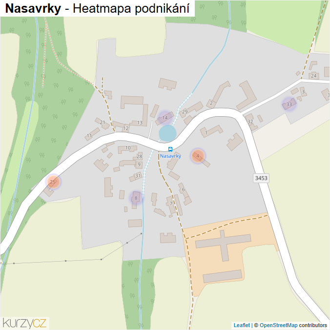 Mapa Nasavrky - Firmy v části obce.