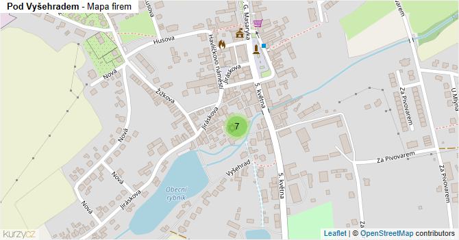 Pod Vyšehradem - mapa firem