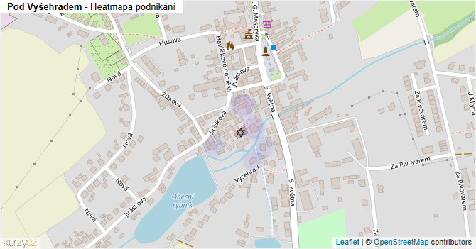 Pod Vyšehradem - mapa podnikání