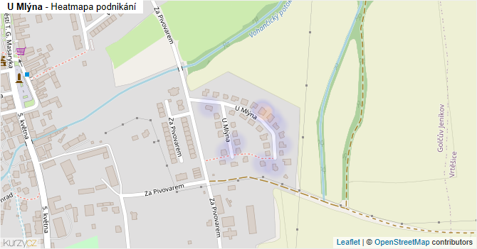 U Mlýna - mapa podnikání