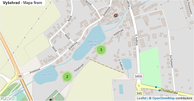 Vyšehrad - mapa firem