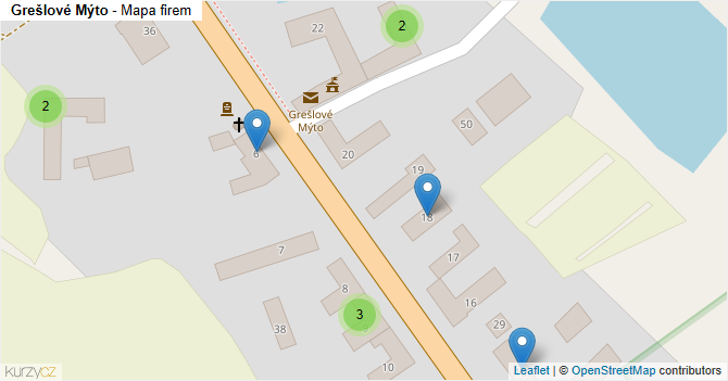 Grešlové Mýto - mapa firem