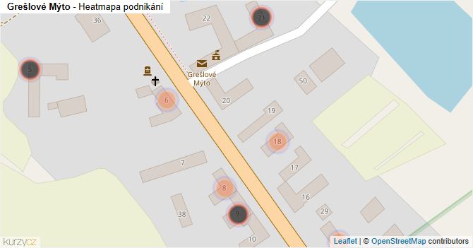Grešlové Mýto - mapa podnikání
