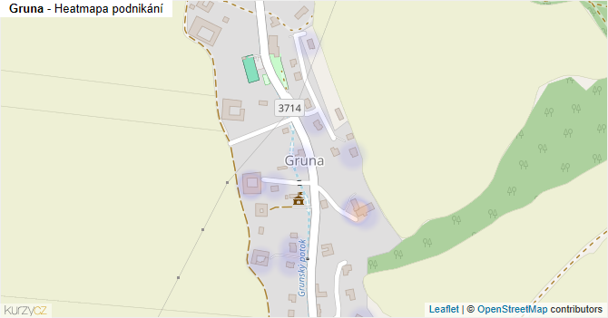Gruna - mapa podnikání
