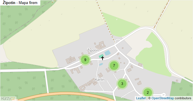 Žipotín - mapa firem