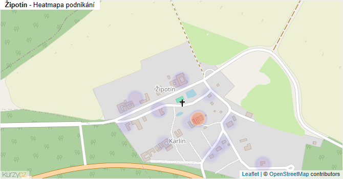 Žipotín - mapa podnikání