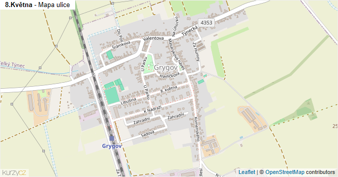 8.Května - mapa ulice
