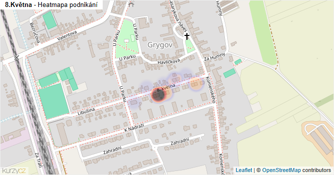 8.Května - mapa podnikání