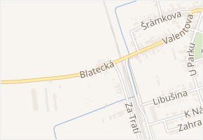 Blatecká v obci Grygov - mapa ulice