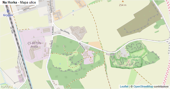 Na Horka - mapa ulice
