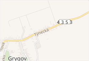 Týnecká v obci Grygov - mapa ulice