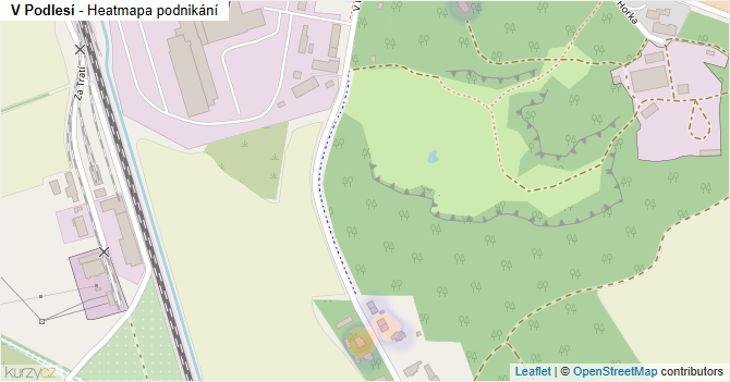V Podlesí - mapa podnikání