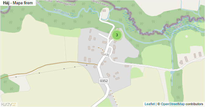 Háj - mapa firem