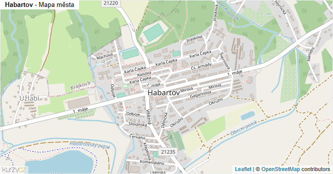 Habartov - mapa města