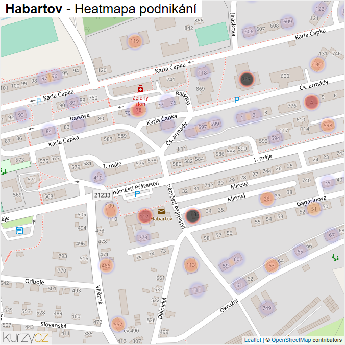 Mapa Habartov - Firmy v obci.