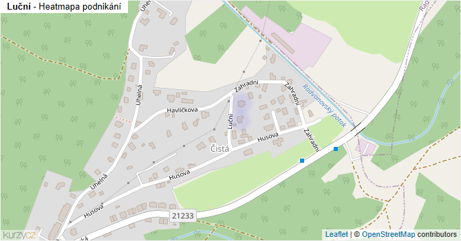 Luční - mapa podnikání