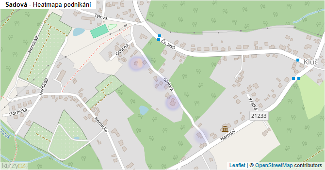 Sadová - mapa podnikání