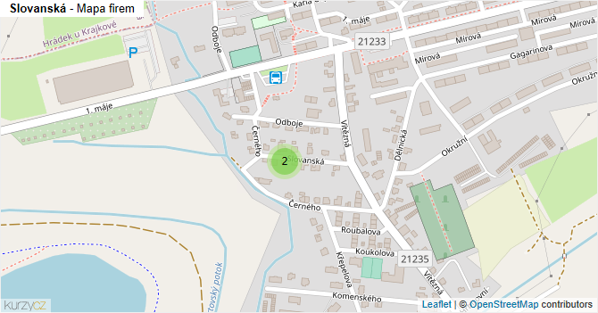 Slovanská - mapa firem