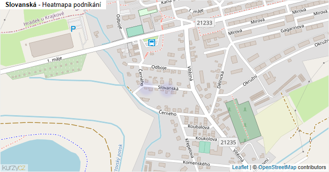 Slovanská - mapa podnikání