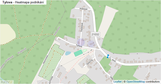 Tylova - mapa podnikání