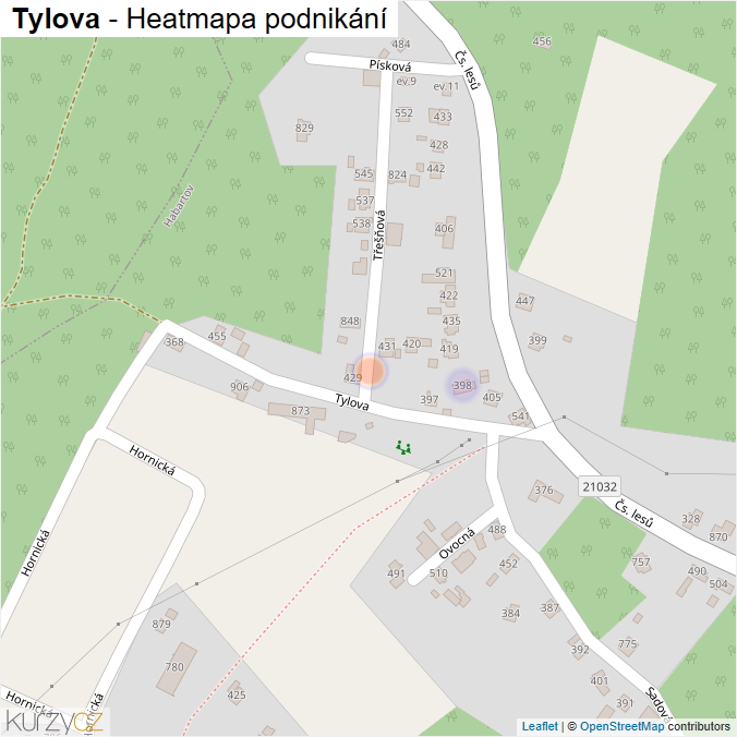 Mapa Tylova - Firmy v ulici.