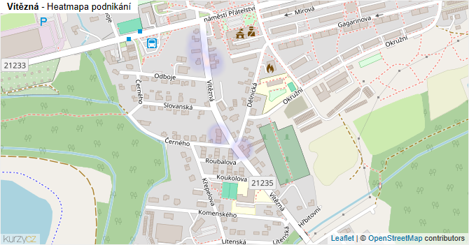 Vítězná - mapa podnikání