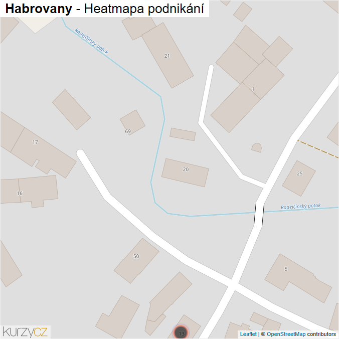Mapa Habrovany - Firmy v obci.