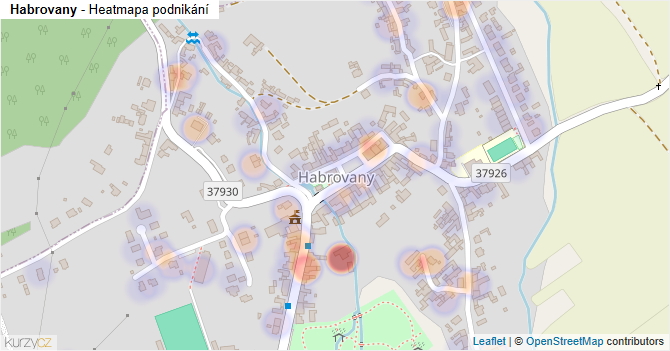 Habrovany - mapa podnikání