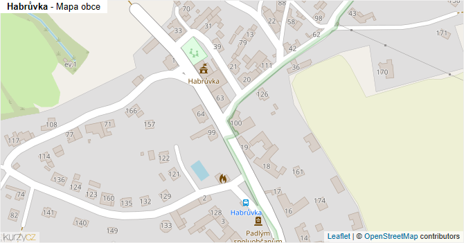 Habrůvka - mapa obce