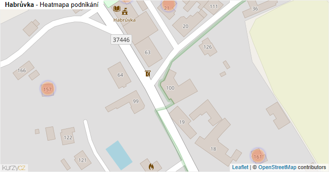Habrůvka - mapa podnikání