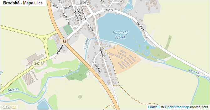 Brodská - mapa ulice