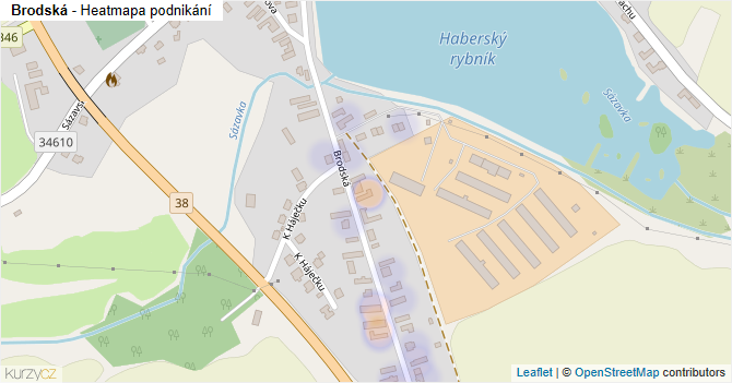 Brodská - mapa podnikání