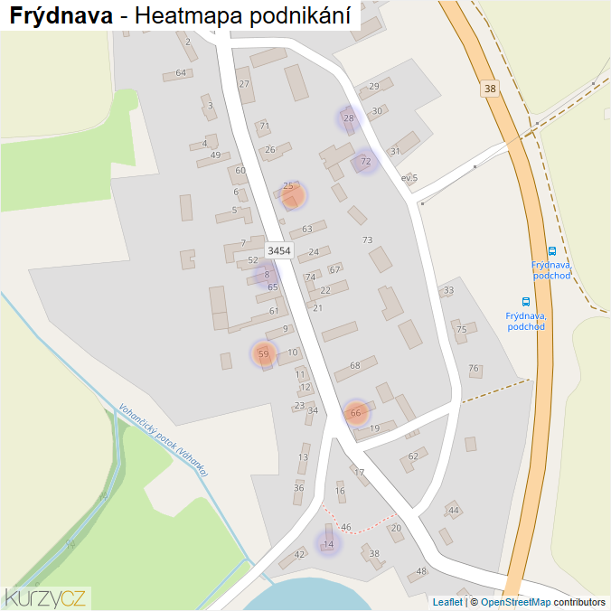 Mapa Frýdnava - Firmy v části obce.