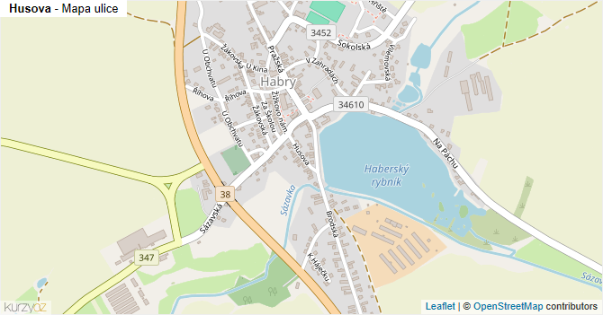 Husova - mapa ulice