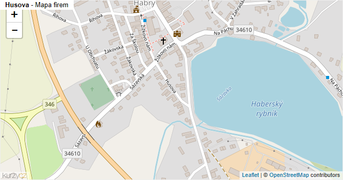 Husova - mapa firem