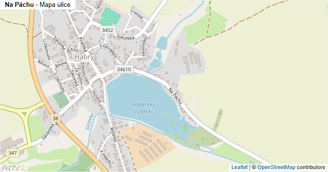 Na Páchu - mapa ulice
