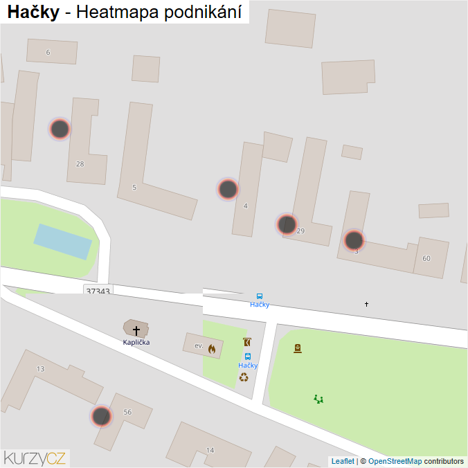 Mapa Hačky - Firmy v obci.
