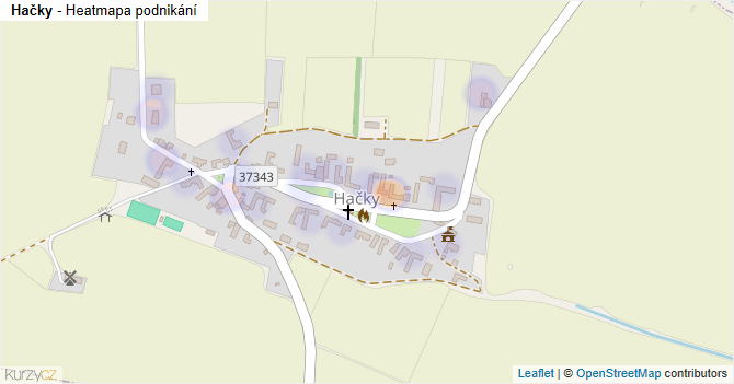 Hačky - mapa podnikání