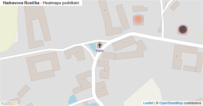 Hadravova Rosička - mapa podnikání